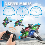 Global Hit K500Max Toy RC Drone - Hand Launch / One-Key Takeoff, 360° Stunt Flips. Equipped with a multi-function remote controller for easy control, featuring headless mode, stable hovering, adjustable speed settings, and cool colorful LED lights. Delive - 45-Degree Angle