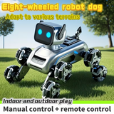 Eight-Wheeled Robotic Dog: Flexible Limbs, Adapts to Various Terrains. Indoor & Outdoor Fun Toy (No Feeding Required), A New Robotic Companion, Perfect for Birthday/Christmas Gifts – An Ideal Festive Present. - 45-Degree Angle