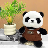 A unique Chinese panda plush toy, a simulated giant panda doll (green) - Close-Up Angle