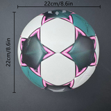 Commemorative high-quality No. 5 football - made of PU material, explosion-proof, waterproof, wear-resistant, soft and does not hurt feet. Three-piece set of net bag, air needle and air pump, suitable for competitions, training, indoor/outdoor entertainme - Top-Down View