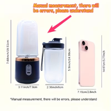 The household portable juicing cup (double cups) is the top choice for wholesale cross-border sales. This multi-functional juicer measures 19.51 centimeters in size and is an excellent gift suitable for various occasions (such as Valentine's Day, Thanksgi - Top-Down View