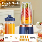 The household portable juicing cup (double cups) is the top choice for wholesale cross-border sales. This multi-functional juicer measures 19.51 centimeters in size and is an excellent gift suitable for various occasions (such as Valentine's Day, Thanksgi