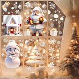 Christmas Window Stickers Santa Claus Stickers Snowman Stickers Christmas Tree - Multi-color - Size 01