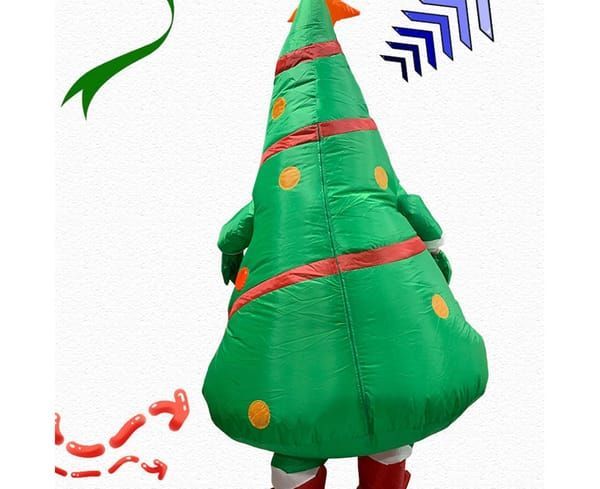 Inflatable Christmas Tree Costume Christmas Costume Polyester Christmas Costume - Green - Size 01