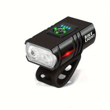 1 pack of bicycle lights | front and rear lights, 4 modes, USB charging, super bright LED night riding lights, handlebar mount, not waterproof, suitable for road/mountain bikes - Side View
