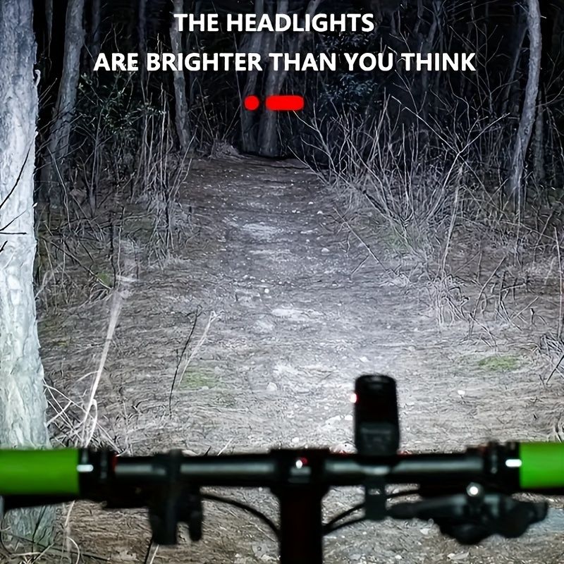 1 pack of bicycle lights | front and rear lights, 4 modes, USB charging, super bright LED night riding lights, handlebar mount, not waterproof, suitable for road/mountain bikes