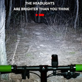 1 pack of bicycle lights | front and rear lights, 4 modes, USB charging, super bright LED night riding lights, handlebar mount, not waterproof, suitable for road/mountain bikes - Rear View
