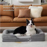 1 piece set XL size 102*80*18cm orthopedic foam dog bed, designed for super large dogs, C-shaped orthopedic dog bed, washable dog sofa bed, with removable cover and non-slip bottom, with supportive foam sofa design, suitable for pet dogs, cats, rabbits, c - Side View