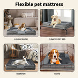 1 piece set XL size 102*80*18cm orthopedic foam dog bed, designed for super large dogs, C-shaped orthopedic dog bed, washable dog sofa bed, with removable cover and non-slip bottom, with supportive foam sofa design, suitable for pet dogs, cats, rabbits, c - 45-Degree Angle