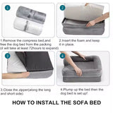 1 piece set XL size 102*80*18cm orthopedic foam dog bed, designed for super large dogs, C-shaped orthopedic dog bed, washable dog sofa bed, with removable cover and non-slip bottom, with supportive foam sofa design, suitable for pet dogs, cats, rabbits, c - Rear View