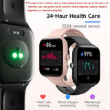 Smartwatch, men's and women's, 4.95cm fitness tracker, supports answering/making calls, wireless/睡Sleep tracking / 50 exercise modes, fitness watch, holiday gift, Valentine's Day gift - Rear View