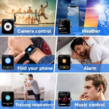 Smartwatch, men's and women's, 4.95cm fitness tracker, supports answering/making calls, wireless/睡Sleep tracking / 50 exercise modes, fitness watch, holiday gift, Valentine's Day gift - Extra Image