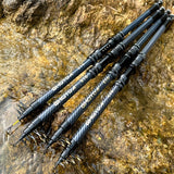Ultra-hard carbon fiber fishing rod 3m, with anti-slip handle and metal ground inserts - suitable for sea rock fishing, surfing casting and long-range casting - 45-Degree Angle