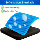 Ultra-large gel honeycomb cushion - Thick, soft, breathable, slip-resistant cooling pad, suitable for wheelchairs, offices - reduces sweating and pressure pain, all-season, lightweight, adjustable, comfortable all year round | breathable - Extra Image