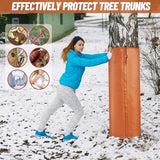 100*30*30cm Palm Tree Root Protectors Winter Protection for Trees Root Self Adhesive Plant Trunk Insulation Cover with Drawstring for Garden Outdoor Cold Weather Plants Trunk Protection - Orange - 45-Degree Angle