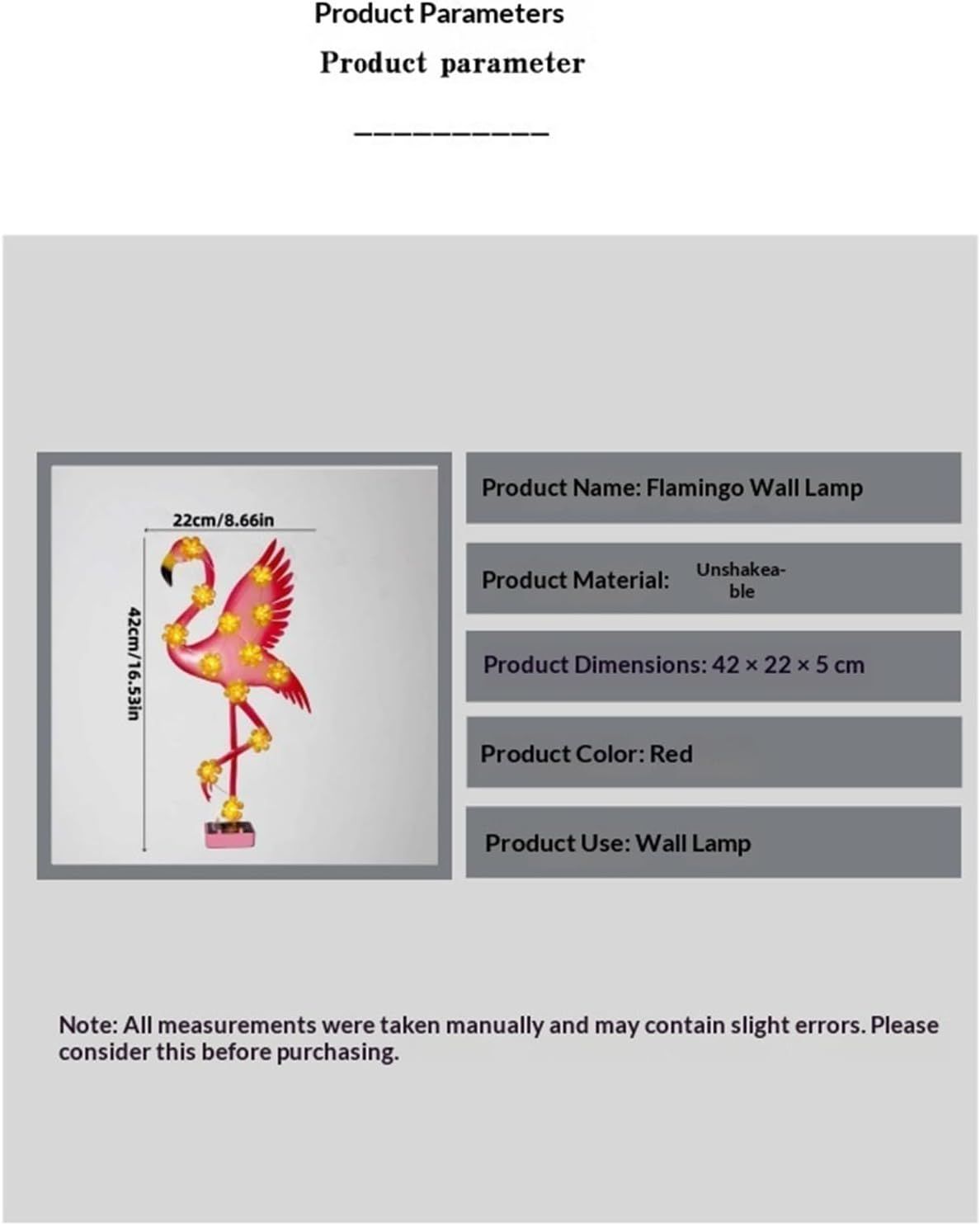 1Pack Metal Flamingo Outdoor Wall Decor, Solar Ambient Landscape Lights with Flower LED Auto On/Off, Flamingos Wall Decoration Light for Villa Garden Courtyard Decor - Pink