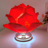 Dimmable Rose Shape Table Lamp - Romantic Floral Ambient Light with Metal Base for Bedroom, Living Room, and Lover Girlfriend Gift Wedding Anniversary Occasions - Pink - Size 15.7x11Inches