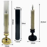 4PCS Flameless LED Candles, Flickering Battery Operated Candles with Embedded Star String Lights, Romantic Decorative Candles Table Decor for Home Wedding Room Christmas Decorations - Silver - Size 25.5*5.5cm