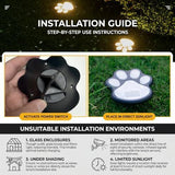 6Pack Paw Solar Lights Outdoor, Cute Dog Paw Solar Lights with 1 LED, Dual White & Warm Light IP65 Waterproof Solar Paw Print Lights for Lawn, Path, Garden Yard Decor - Warm White - Extra Image