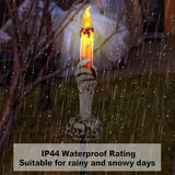 Halloween Pathway Lights, 5 Pack Candle Skull Hand Candle Holder, Waterproof Solar Halloween Led Lights, Indoor and Outdoor Party Home Garden Porch Decoration