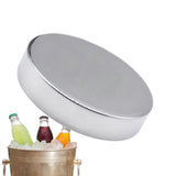 2Pack Portable Stainless Steel Ice Pack Reusable Cooler Pad for Picnic Reusable stainless steel cooling pack keeps food and drinks cold for picnics, lunch bags, camping and travel - Silver - Size 2Pack - Front View