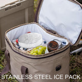 2Pack Portable Stainless Steel Ice Pack Reusable Cooler Pad for Picnic Reusable stainless steel cooling pack keeps food and drinks cold for picnics, lunch bags, camping and travel - Silver - Size 2Pack