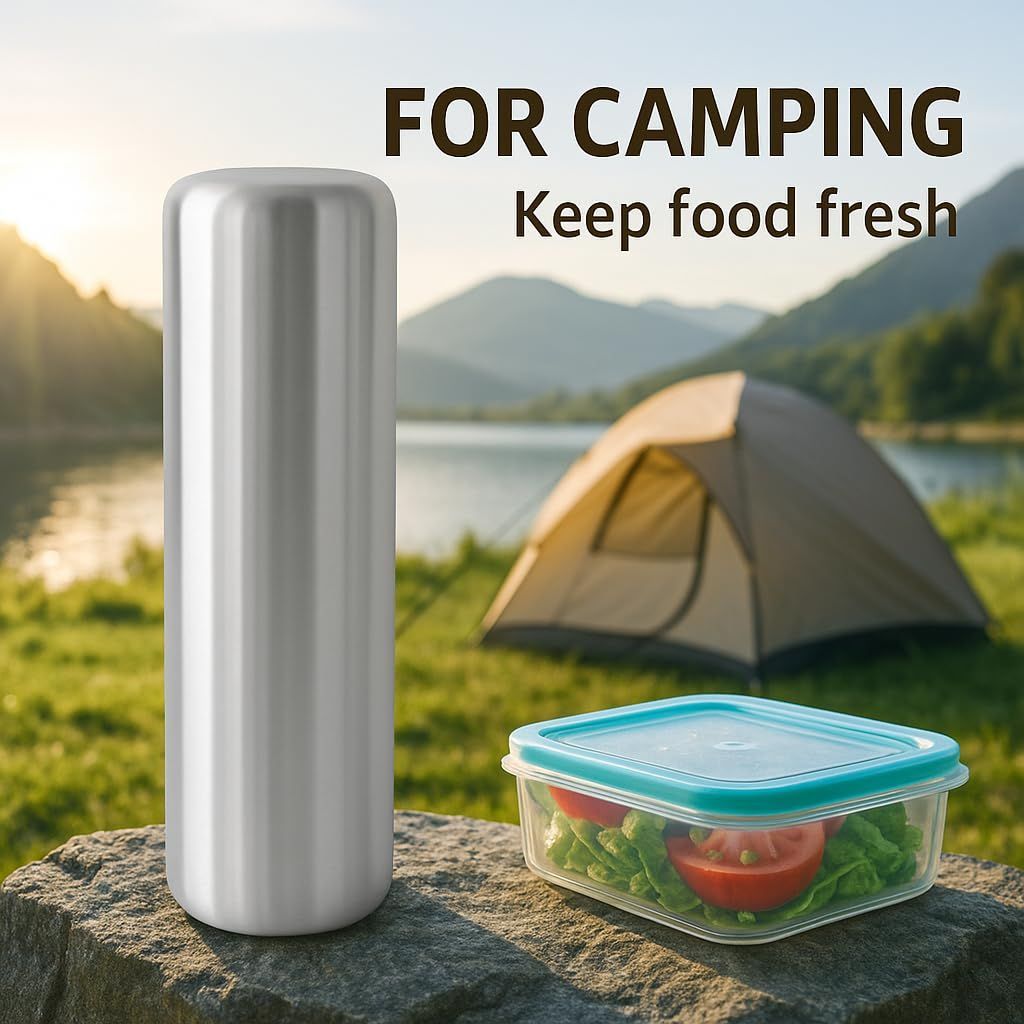 1Pack Ice Packs for Lunch Boxes Ice Pack for Cooler Reusable Stainless Steel Ice Packs for Coolers, Camping, Picnic Baskets Metal Bento Box Keep Food Drinks Fresh Cool - Silver - Size 1Pack