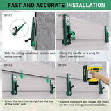Siding Installation Tools, Siding Mounting Kit for Use with 5/16-Inch Fiber Cement Sidings, Lap Tools Gauge with Adjustable Reveals, Polycarbonate Body, 2 Pack - Top-Down View