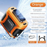 Clip Fan Portable Waist Clip Fan & Neck Fan, Dual Air Vents Strong Airflow Intelligent Digital Display Rechargeable, Wearable Cooling Fan for Outdoor Sports, Travel, Office, and Home Use - Green - Size 10.7*9.5cm