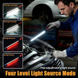 3000LM Rechargeable Magnetic Work Light, 2026 New LED Work Light Bar, Portable Under Hood Works Lights for Automotive Repair, Adjustable Magnetic LED Bar for Mechanics - Green - Close-Up Angle