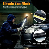 3000LM Rechargeable Magnetic Work Light, 2026 New LED Work Light Bar, Portable Under Hood Works Lights for Automotive Repair, Adjustable Magnetic LED Bar for Mechanics - Green - Low Angle