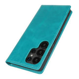 Fit for Samsung Galaxy Wallet Case with Card Holder for Women Men| Premium PU Leather, Flip Folio Purse Case, with Card Slot, Stand Holder,Magnetic Closure, TPU Shockproof Protective Case - Blue - Size Samsung A08 4G - Top-Down View
