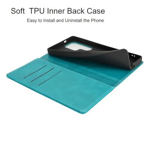 Fit for Samsung Galaxy Wallet Case with Card Holder for Women Men| Premium PU Leather, Flip Folio Purse Case, with Card Slot, Stand Holder,Magnetic Closure, TPU Shockproof Protective Case - Blue - Size Samsung A08 4G