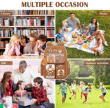 Cute Capybara Backpack with Chic Case and More Pins Ita Bag Cartoon Laptop Travel Utility Funny Going Out Casual Bag(Khaki) - Close-Up Angle