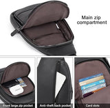 Black Faux Leather Sling Bag: Unisex, Spacious, Reversible Crossbody for Aussies