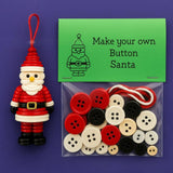 Christmas gift Christmas Button Ornament - Festive Santa Design Craft Kit （Snowman） - Front View