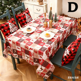 Christmas gift Christmas Tablecloth - Festive 180x150cm Table Cover for Holiday Dining & Home Decor（B） - Side View