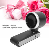 Portable Turbo Handheld Fan with Digital Display – 5-Speed Rechargeable Mini Fan, 3600mAh Battery, Foldable & Neck Strap Design for Outdoor Travel and Daily Use(Black) - Front View