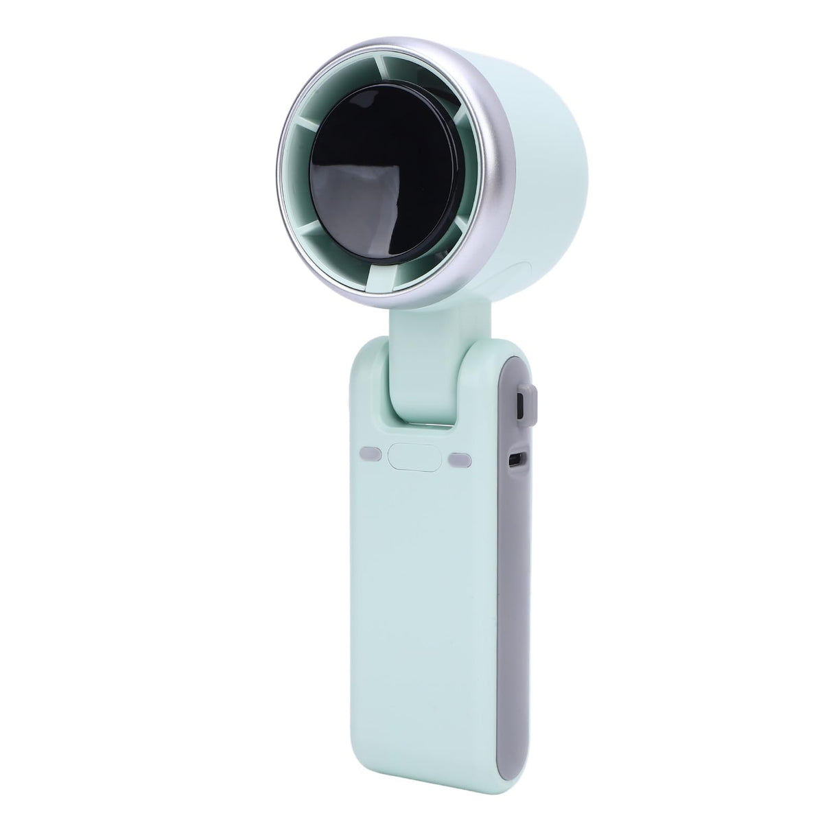 Portable Turbo Handheld Fan with Digital Display – 5-Speed Rechargeable Mini Fan, 3600mAh Battery, Foldable & Neck Strap Design for Outdoor Travel and Daily Use(Green)