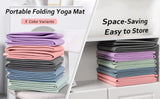 Portable Foldable Yoga Mat – Dual-Sided Non-Slip TPE Exercise Mat for Yoga, Pilates, Kids Nap & Travel (Pink) | Other Colors Available in Store