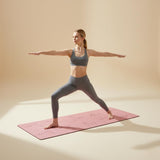 Portable Foldable Yoga Mat – Dual-Sided Non-Slip TPE Exercise Mat for Yoga, Pilates, Kids Nap & Travel (Green) | Other Colors Available in Store - Top-Down View