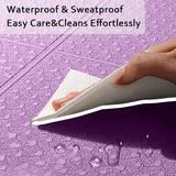 Portable Foldable Yoga Mat – Dual-Sided Non-Slip TPE Exercise Mat for Yoga, Pilates, Kids Nap & Travel (Purple) | Other Colors Available in Store - Side View