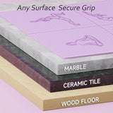 Portable Foldable Yoga Mat – Dual-Sided Non-Slip TPE Exercise Mat for Yoga, Pilates, Kids Nap & Travel (Purple) | Other Colors Available in Store - 45-Degree Angle