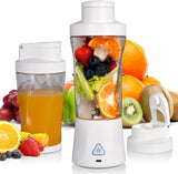 Portable Blender with 360W Motor – Wireless 24oz Juicer, USB-C Rechargeable, Self-Cleaning, 6-Blade, BPA-Free (White Transparent) | Other Colors Available in Store