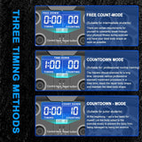 Smart Push-Up Bar with Counter & Timer – Foldable Home Workout Board for Chest, Shoulders, Back & Triceps Training (Black) - Front View