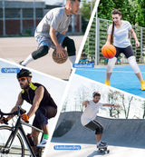 Honeycomb Knee Pads for Kids, Teens & Adults – Protective Compression Knee Guards for Basketball, Football, Cycling & Running(Black,L) - Close-Up Angle