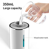 Automatic Sensor Foam Soap Dispenser – 350mL Rechargeable Touchless Hand Soap Pump with 3 Adjustable Levels & Type-C Charging (White) - 45-Degree Angle