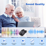 Rechargeable In-the-Ear Hearing Aids with Charging Case and LCD Display – Ultra-Compact Sound Amplifier for Seniors (Black & Green Case, Black Device) - Close-Up Angle