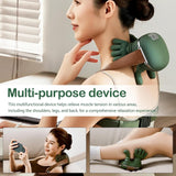 Hand-Like Neck & Shoulder Massager with 4D Kneading and Heat – Portable Massage Device for Back, Legs, and Neck Relaxation (Forest Green) - Low Angle