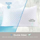 Standard Size Cooling Pillow with Shredded Memory Foam & Gel Infusion – Adjustable Loft, Breathable Dual-Sided Cover, 20